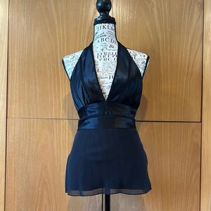BCBGMaxAzria Black Halter Tank Top